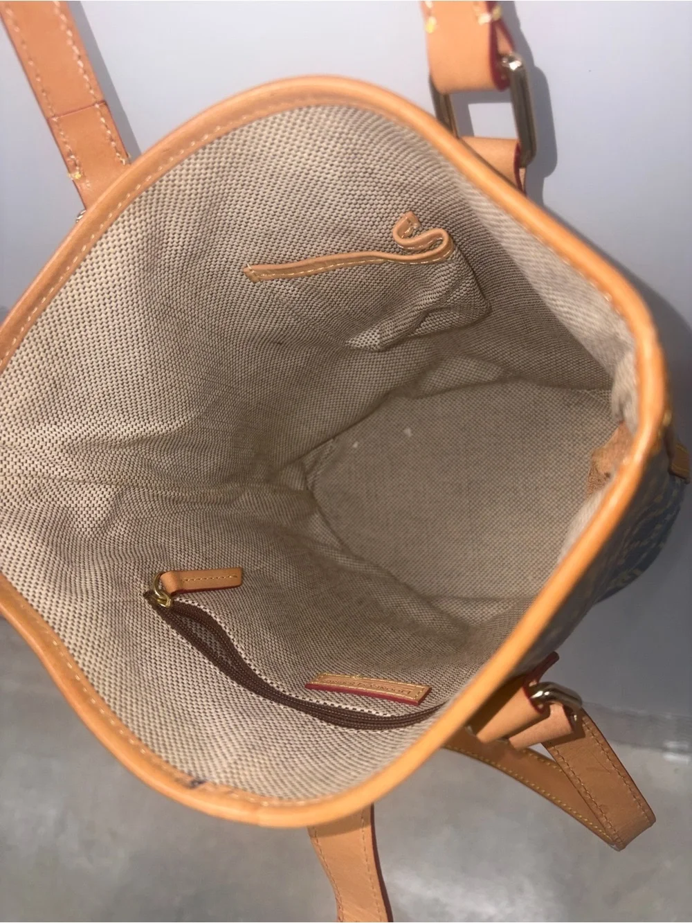 Dooney & Bourke denim bucket bag